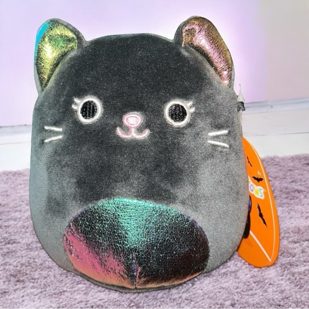5-inch 2022 Iridescent Squishmallows Kyra Black Cat Plush